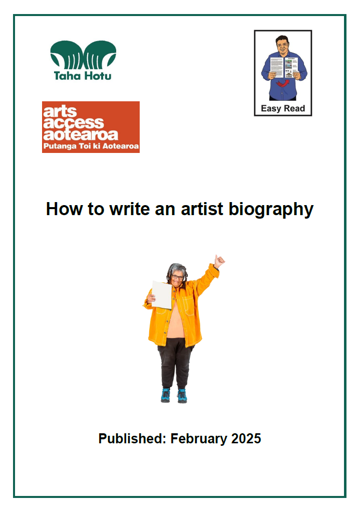 Cover of Easy Read document Artist Bio